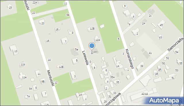 Otwock, Lelewela Joachima, 12, mapa Otwock