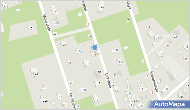 Otwock, Lelewela Joachima, 9, mapa Otwock