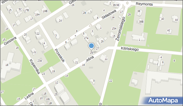 Otwock, Leśna, 23, mapa Otwock