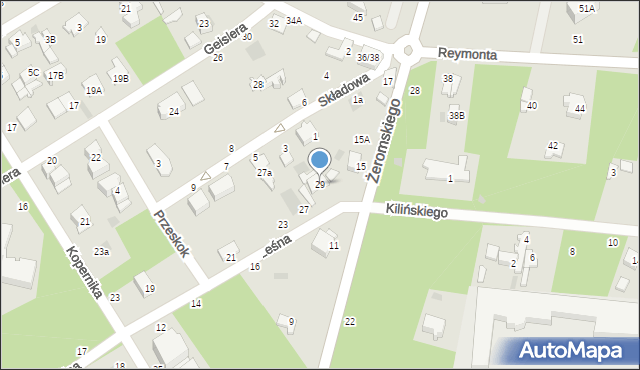 Otwock, Leśna, 29, mapa Otwock