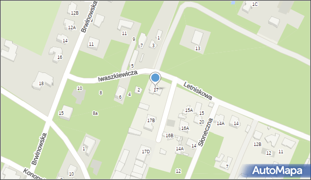 Owczarnia, Letniskowa, 17, mapa Owczarnia