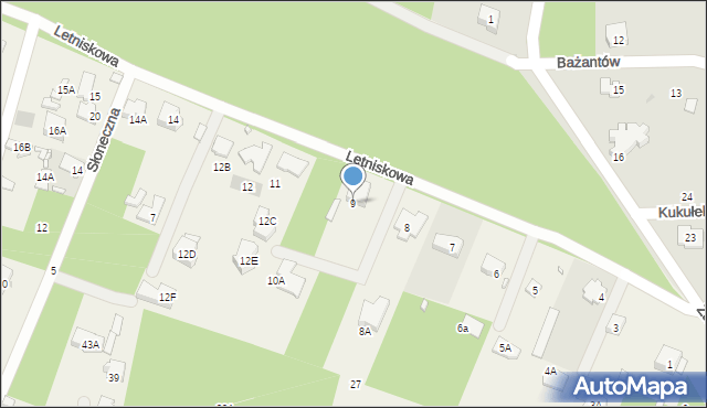 Owczarnia, Letniskowa, 9, mapa Owczarnia