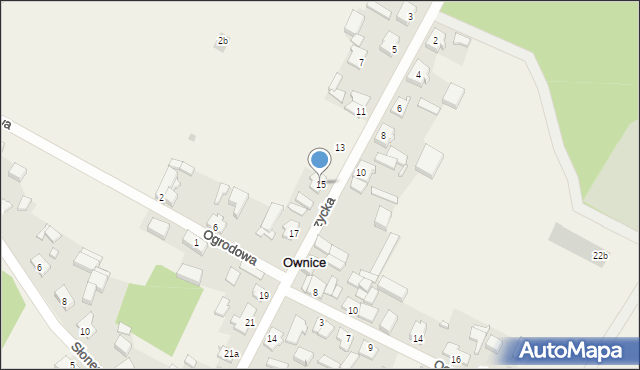 Ownice, Lemierzycka, 15, mapa Ownice