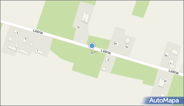 Ożegów, Leśna, 6a, mapa Ożegów