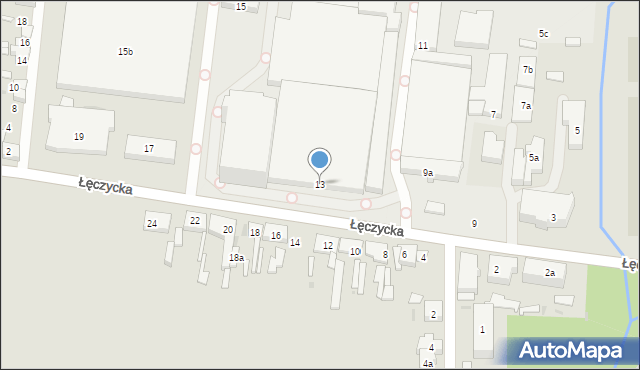 Ozorków, Łęczycka, 13, mapa Ozorków