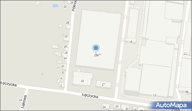 Ozorków, Łęczycka, 15b, mapa Ozorków