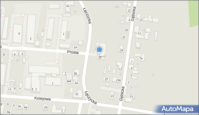 Ozorków, Łęczycka, 29, mapa Ozorków