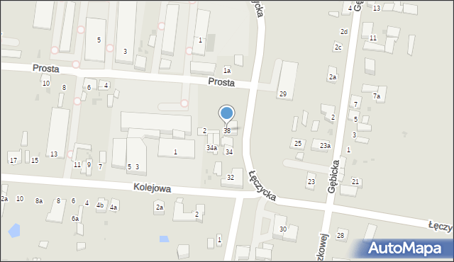 Ozorków, Łęczycka, 38, mapa Ozorków