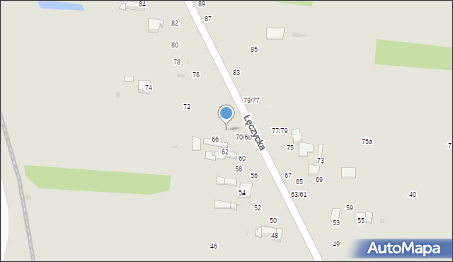 Ozorków, Łęczycka, 68/70, mapa Ozorków
