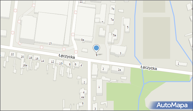 Ozorków, Łęczycka, 9, mapa Ozorków