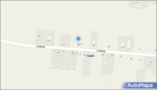 Pacierzów, Leśna, 20, mapa Pacierzów