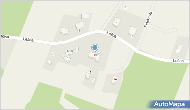 Pacółtowo, Leśna, 10, mapa Pacółtowo