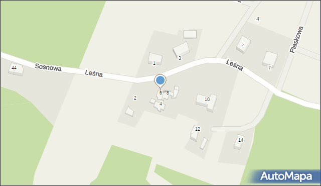 Pacółtowo, Leśna, 6, mapa Pacółtowo