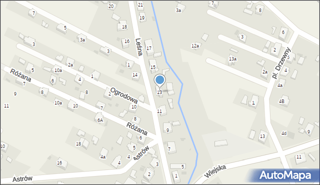 Paczyna, Leśna, 13, mapa Paczyna