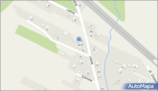 Paczyna, Leśna, 34, mapa Paczyna