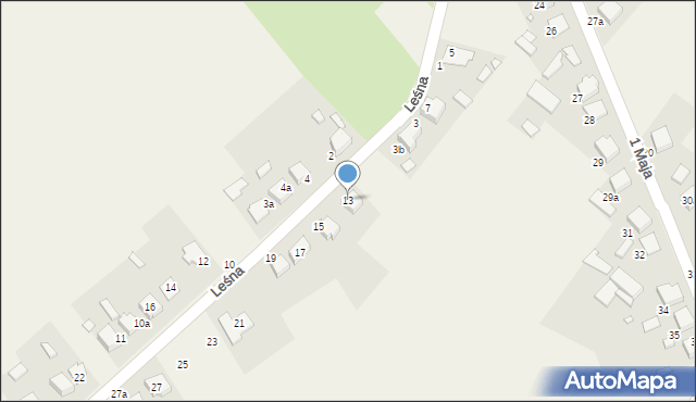 Panki, Leśna, 13, mapa Panki