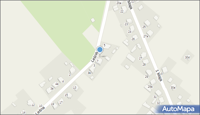 Panki, Leśna, 70, mapa Panki