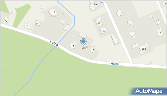 Papowo Toruńskie, Leśna, 13b, mapa Papowo Toruńskie