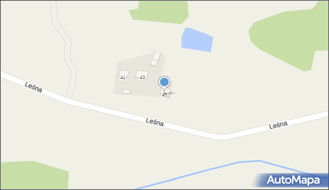 Paproć, Leśna, 45, mapa Paproć