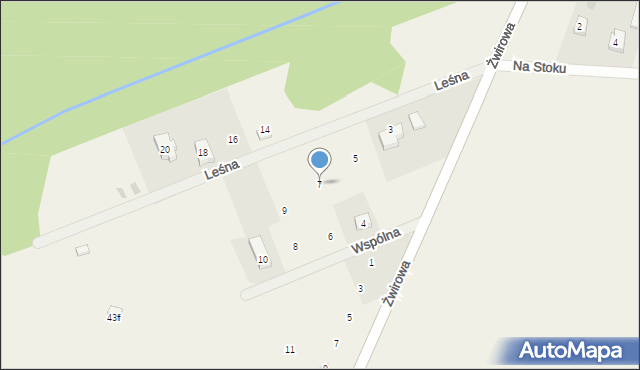 Parszczyce, Leśna, 7, mapa Parszczyce