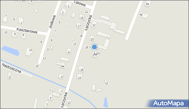 Parzęczew, Łęczycka, 18a, mapa Parzęczew