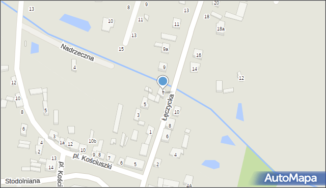 Parzęczew, Łęczycka, 7, mapa Parzęczew