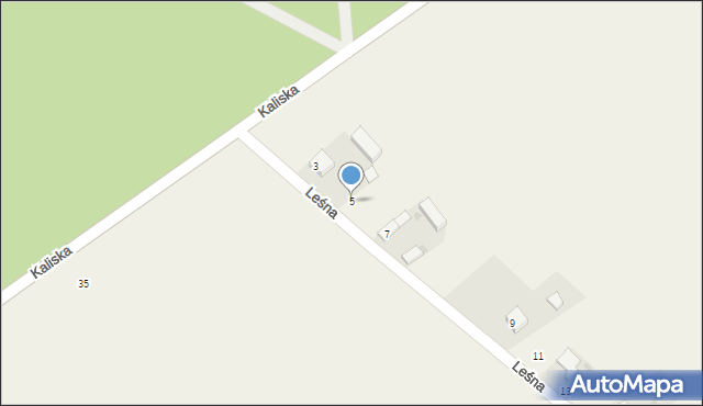 Parzniewice, Leśna, 5, mapa Parzniewice