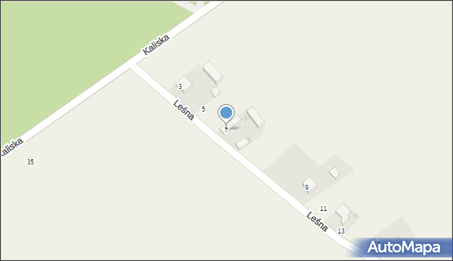 Parzniewice, Leśna, 7, mapa Parzniewice