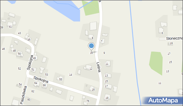 Paszkówka, Leśna, 10, mapa Paszkówka