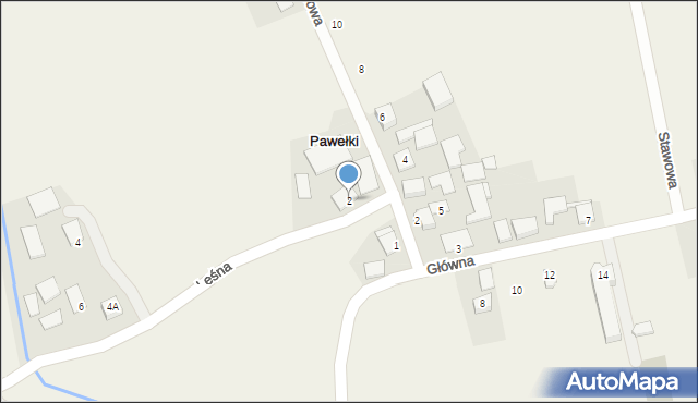Pawełki, Leśna, 2, mapa Pawełki