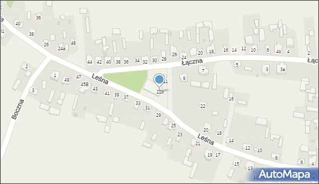 Pawłów, Leśna, 22b, mapa Pawłów