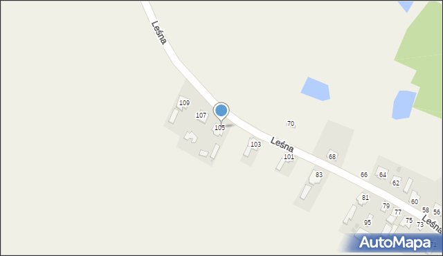 Pawłów, Leśna, 89, mapa Pawłów