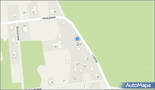 Pawłówek, Leśna, 40, mapa Pawłówek