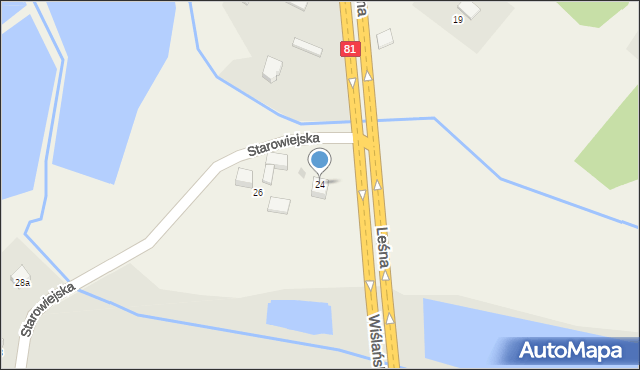 Pawłowice, Leśna, 24, mapa Pawłowice