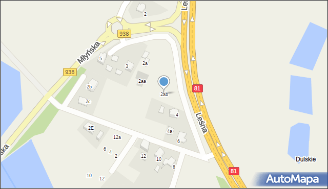 Pawłowice, Leśna, 2ab, mapa Pawłowice