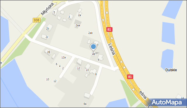 Pawłowice, Leśna, 4a, mapa Pawłowice