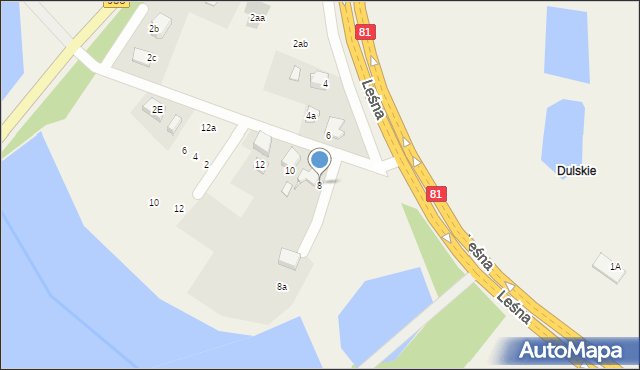 Pawłowice, Leśna, 8, mapa Pawłowice