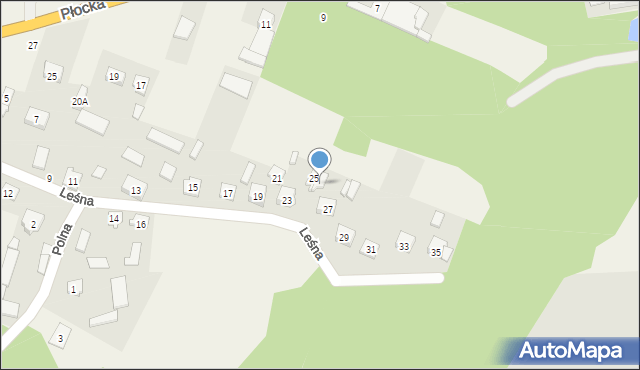 Pęchcin, Leśna, 27a, mapa Pęchcin