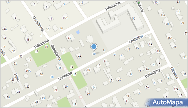 Piaseczno, Lechitów, 10, mapa Piaseczno