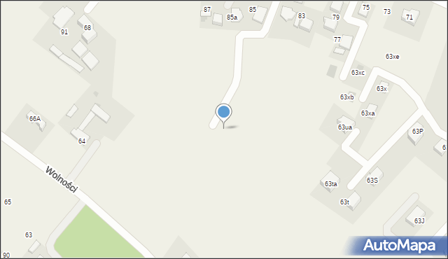 Piasek, Leśna, 83f, mapa Piasek