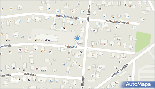 Piastów, Lelewela Joachima, 14, mapa Piastów