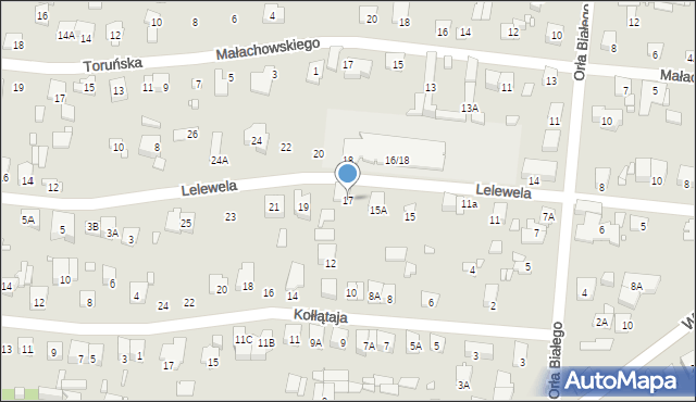 Piastów, Lelewela Joachima, 17, mapa Piastów