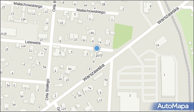 Piastów, Lelewela Joachima, 1A, mapa Piastów