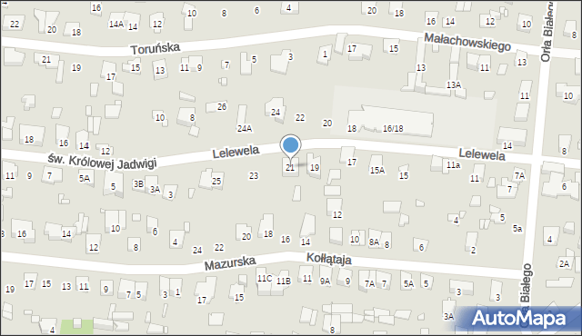 Piastów, Lelewela Joachima, 21, mapa Piastów