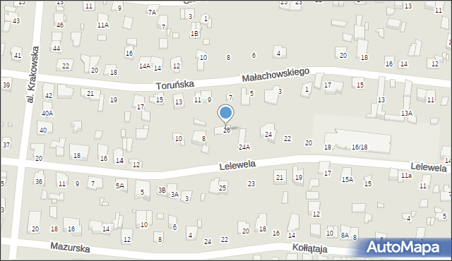 Piastów, Lelewela Joachima, 26, mapa Piastów