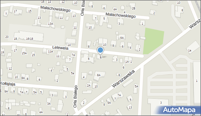 Piastów, Lelewela Joachima, 5, mapa Piastów