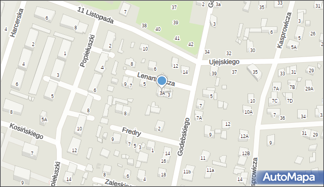 Piastów, Lenartowicza Teofila Aleksandra, 3A, mapa Piastów