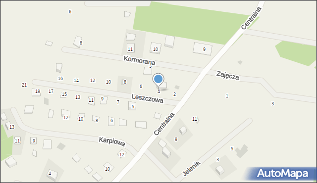 Piece, Leszczowa, 4, mapa Piece