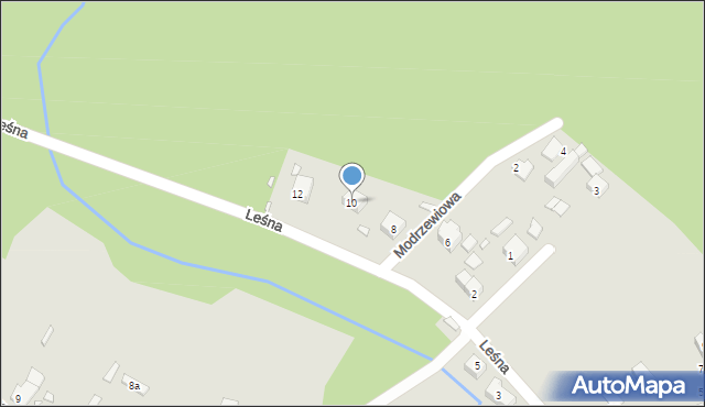 Piechowice, Leśna, 10, mapa Piechowice