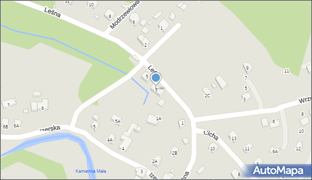 Piechowice, Leśna, 3, mapa Piechowice